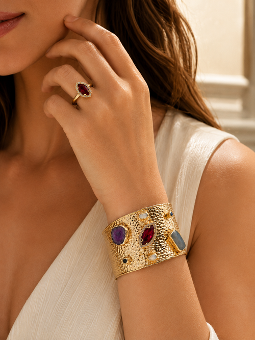 RUBY MOSAIC CUFF