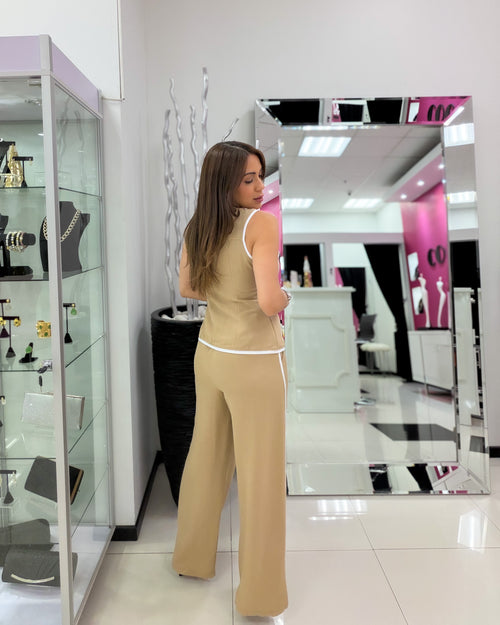 BEIGE PANT SET
