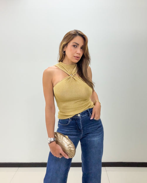 HIGH RISE WIDE LEG CUFFED JEANS