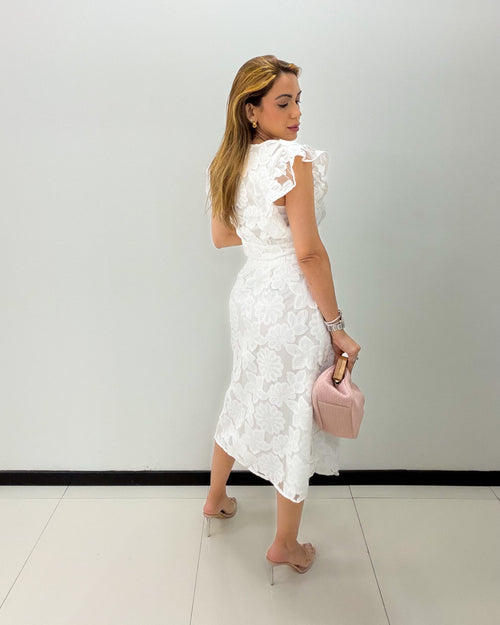 WHITE LACE SKIRT SET