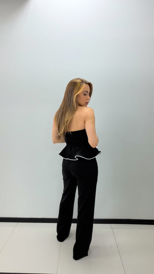 BLACK-WHITE JUMPSUIT