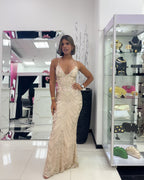 CHAMPAGNE SEQUIN DRESS