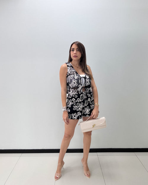 LACE VEST & SHORT SET