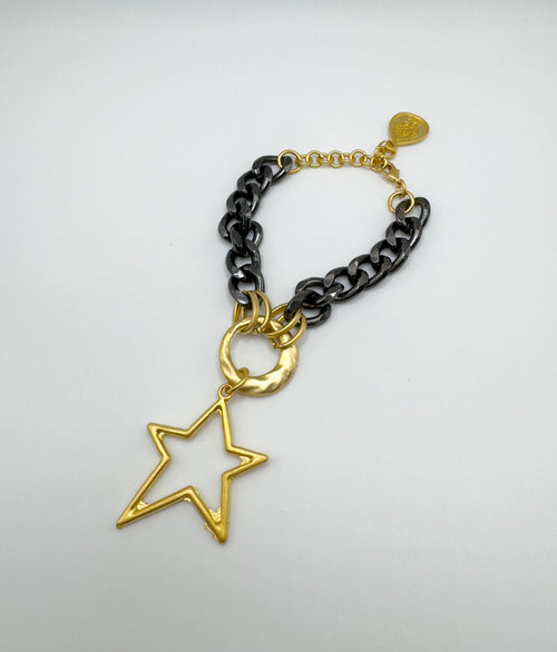 TWO TONES STAR BRACELET