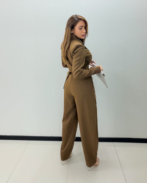 BROWN PANT SET