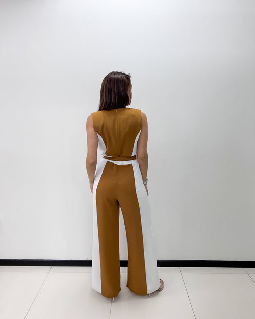 COLOR BLOCK JUMPSUIT