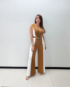 COLOR BLOCK JUMPSUIT