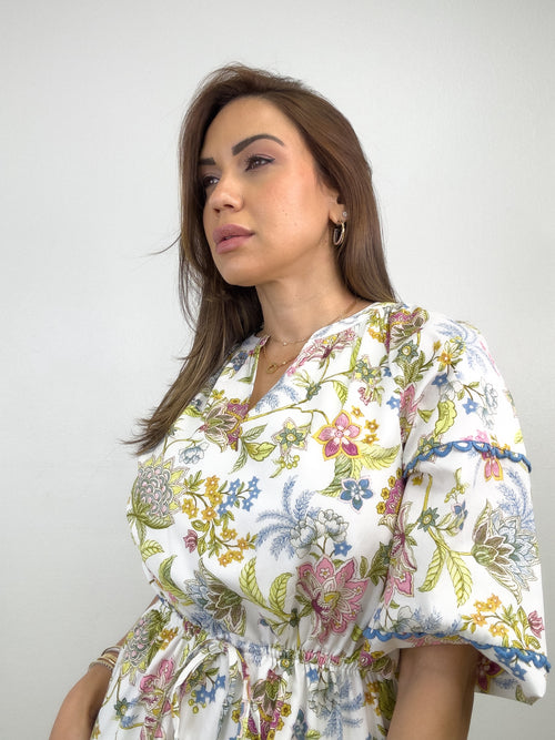 FLORAL PRINT MINI DRESS