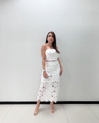 WHITE LACE SKIRT SET