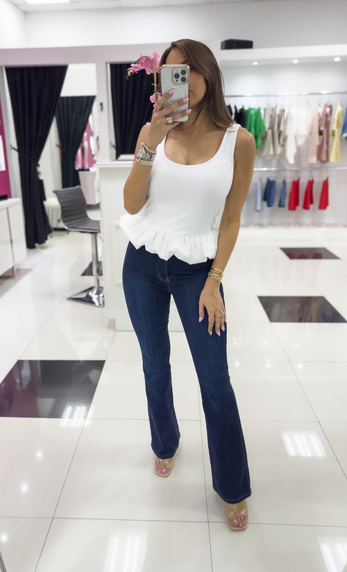 WHITE BUBBLE TOP