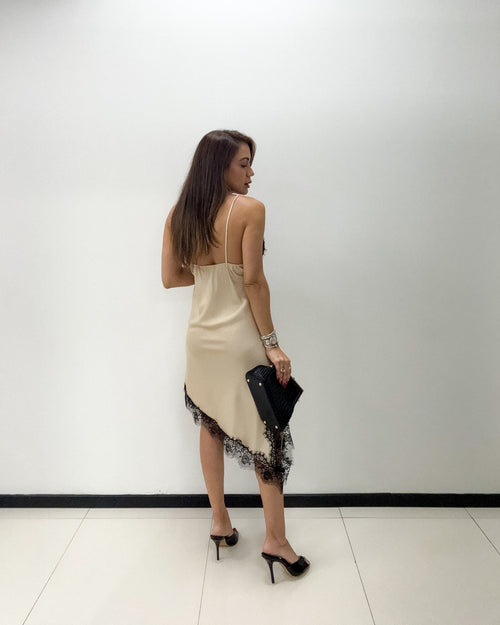 ASYMMETRICAL LACE DRESS