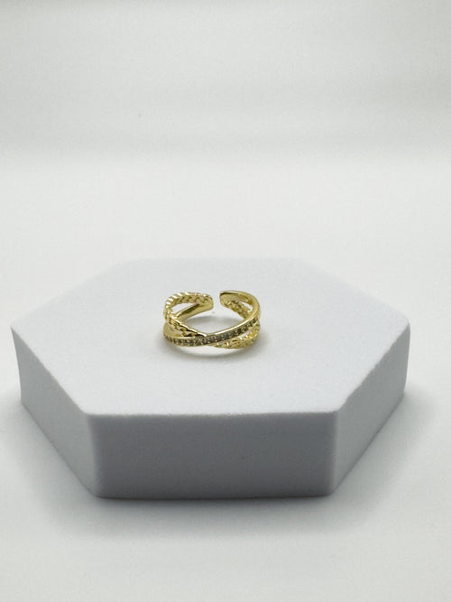 CZ CROSS RING