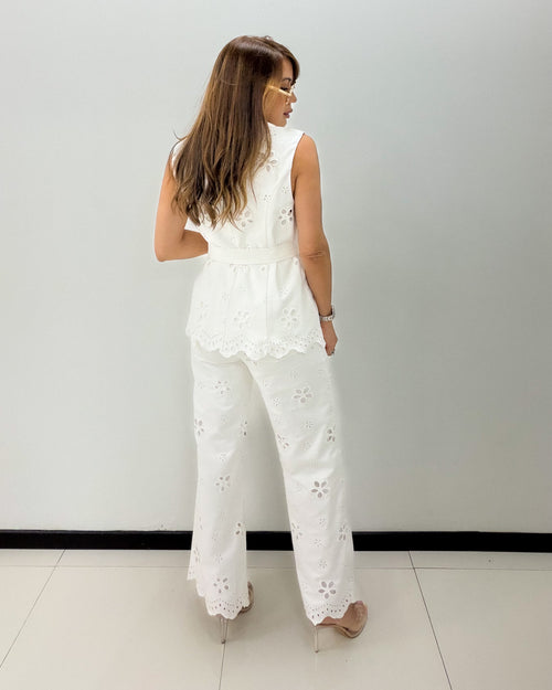 EMBROIDERED PANT SET