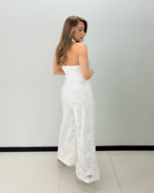 WHITE LACE JUMPSUIT