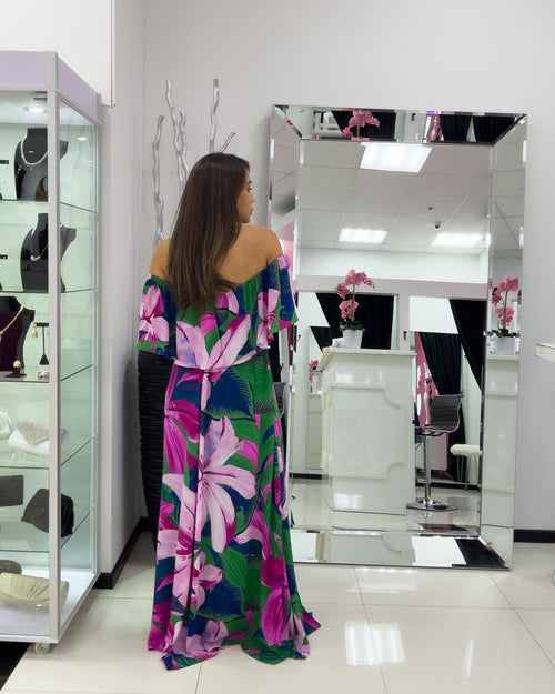PURPLE MULTI MAXI DRESS