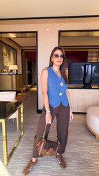 BROWN BARREL PANT