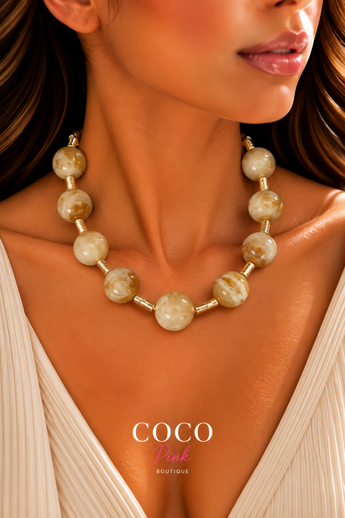 MARBLE BEAD NECKLACE