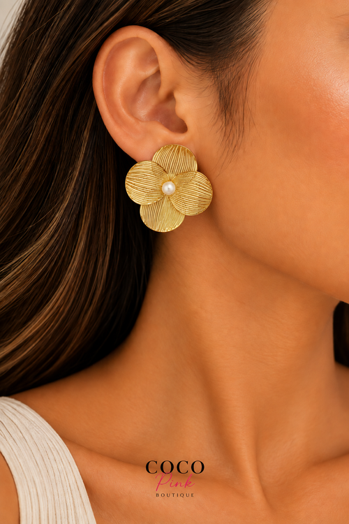FLEUR PEARL EARRINGS
