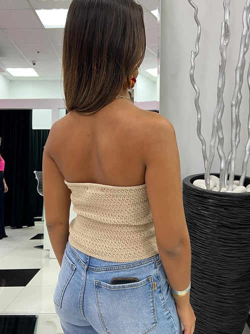 BEIGE TUBE TOP