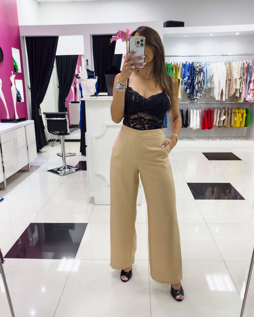 NUDE BLAZER PANT SET