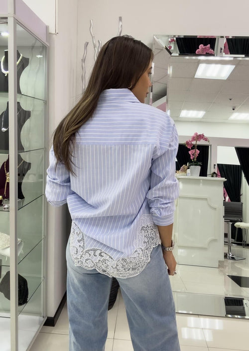 SKY BLUE LACE BLOUSE
