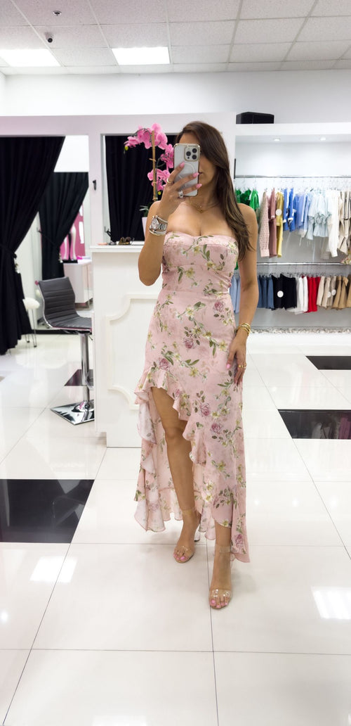 ROSE PRINT DRESS