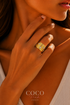 TWO TONE STARBURST RING