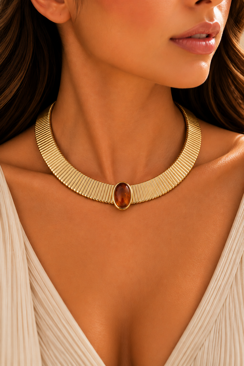 GEMSTONE COLLAR NECKLACE
