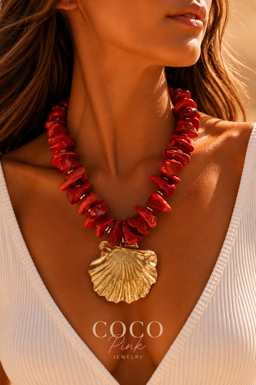 CORAL SUNSET NECKLACE