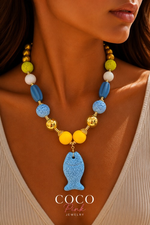 BLUE LAGOON FISH NECKLACE