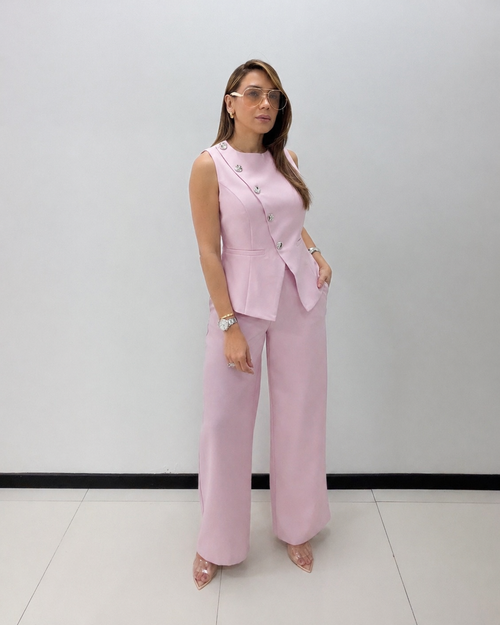 ASYMMETRIC DETAIL PANT SET