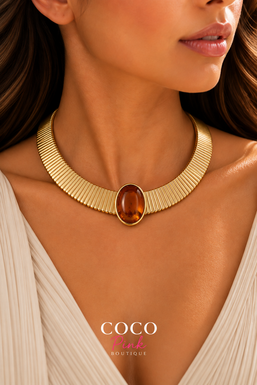 GEMSTONE COLLAR NECKLACE