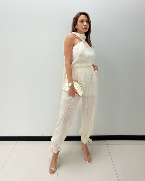 BEIGE PANT SET