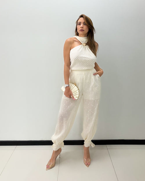 BEIGE PANT SET