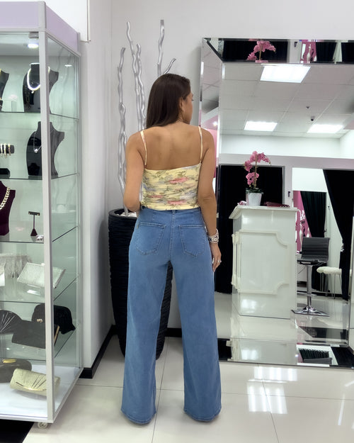 HIGH RISE WIDE LEG JEANS