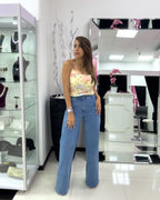 HIGH RISE WIDE LEG JEANS