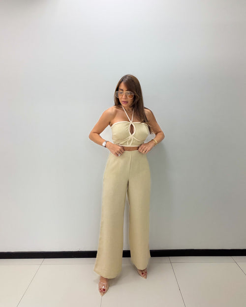 ROPE TRIM DEATIL PANT SET