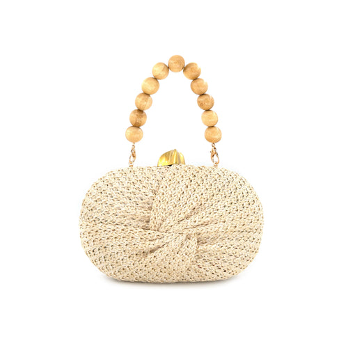 RESORT RAFFIA CLUTCH