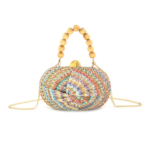 RESORT RAFFIA CLUTCH