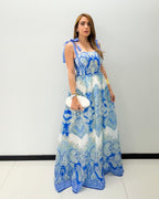 BLUE PRINT MAXI DRESS
