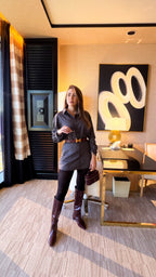 PIN STRIPE SKORT SET