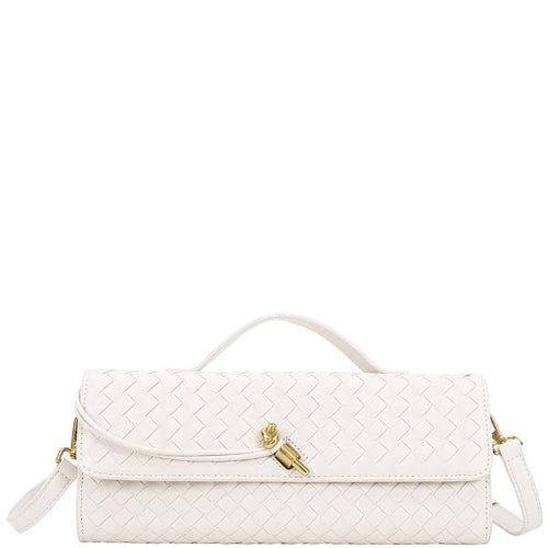 GOLDEN TOUCH WOVEN CLUTCH