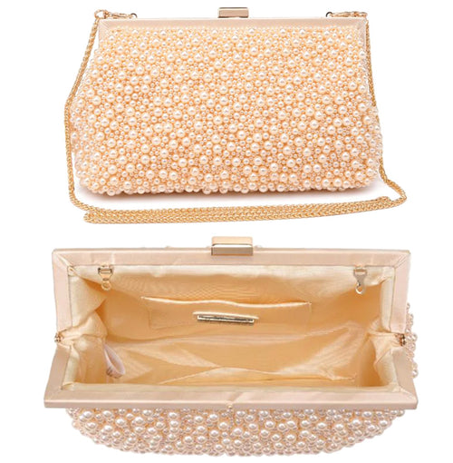 CHAMPAGNE PEARL CLUTCH