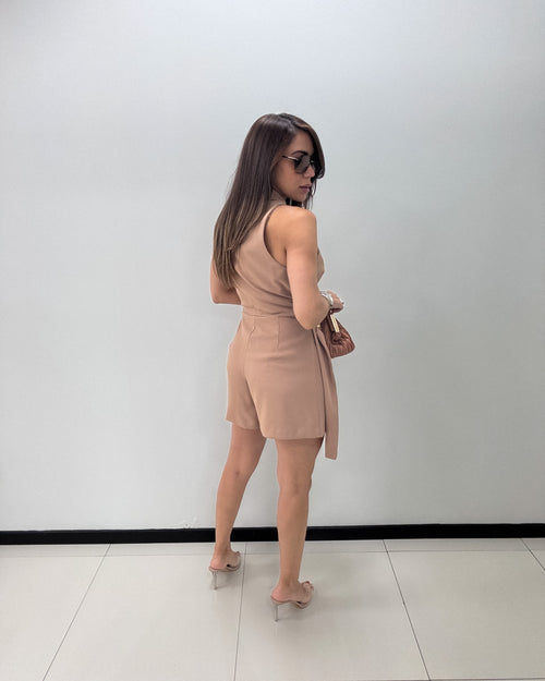 TAUPE BLAZER ROMPER