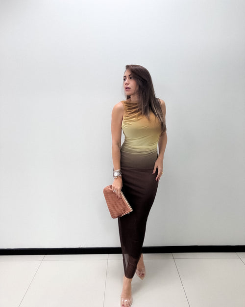 BRONZE OMBRE DRESS