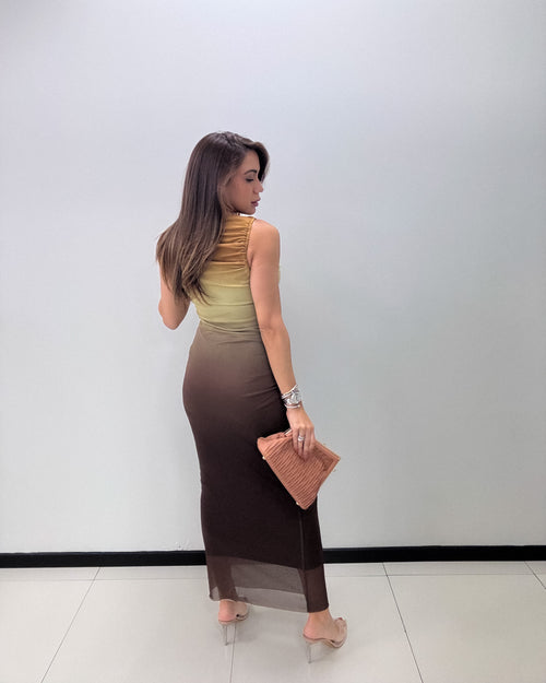 BRONZE OMBRE DRESS