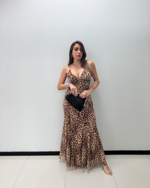 LEOPARD PRINT MAXI DRESS