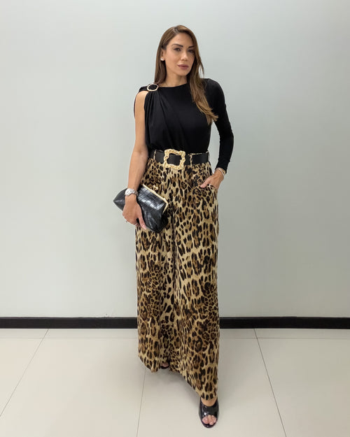 LEOPARD PRINT PALAZZO PANTS