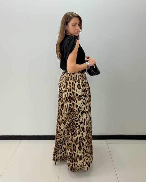 LEOPARD PRINT PALAZZO PANTS