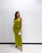 GRASS GREEN MESH MAXI DRESS